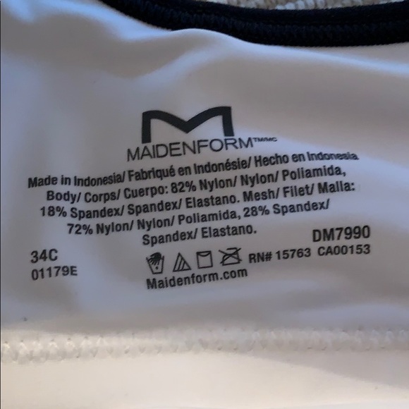 NWT Maidenform 34 C Sports Bra Low Impact - Picture 4 of 5